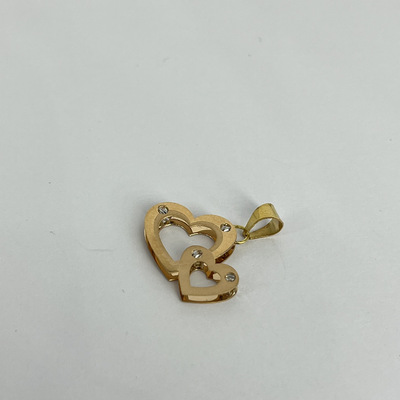 ‌پلاک قلب سه بعدی طلا کد ۲۴۱۳